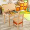 Wood Activity Kids Table and Chair Set with Flip Top Design and Pull-out Drawer